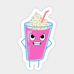 Angry Kawaii Milkshake Sticker